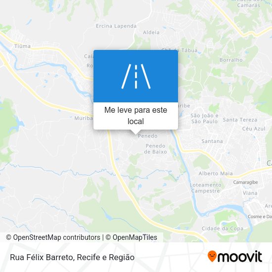 Rua Félix Barreto mapa