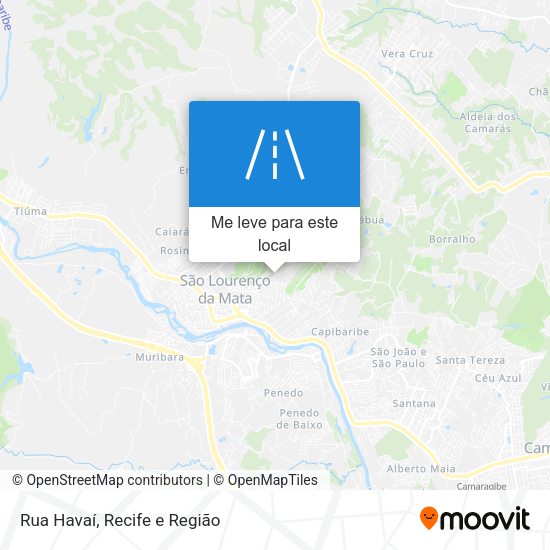 Rua Havaí mapa