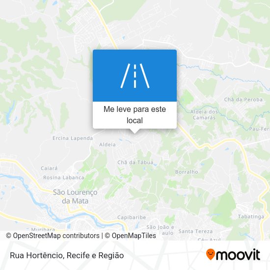 Rua Hortêncio mapa