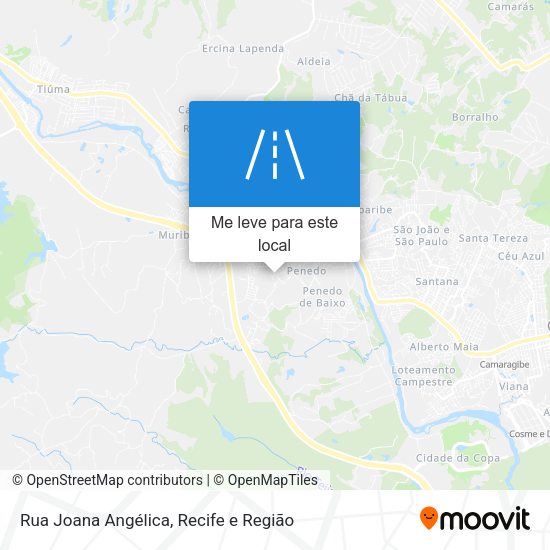 Rua Joana Angélica mapa