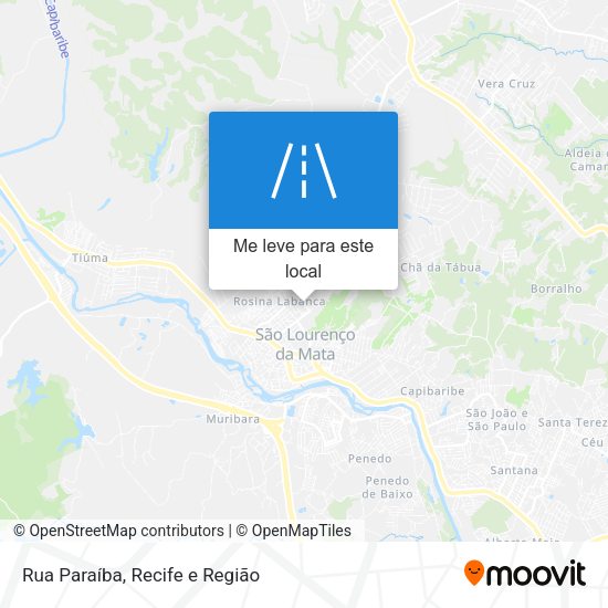 Rua Paraíba mapa