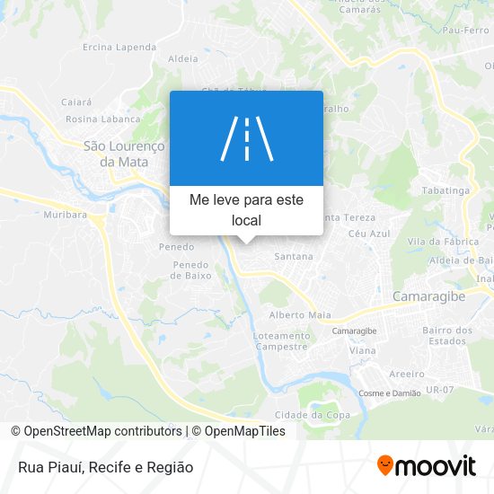 Rua Piauí mapa