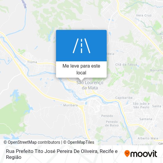 Rua Prefeito Tito José Pereira De Oliveira mapa