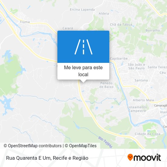 Rua Quarenta E Um mapa