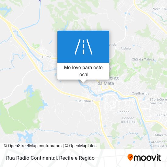 Rua Rádio Continental mapa