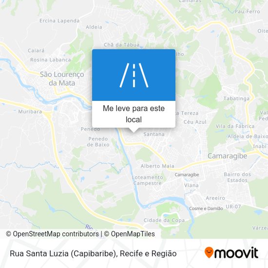 Rua Santa Luzia (Capibaribe) mapa
