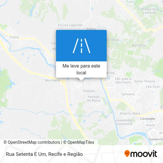 Rua Setenta E Um mapa