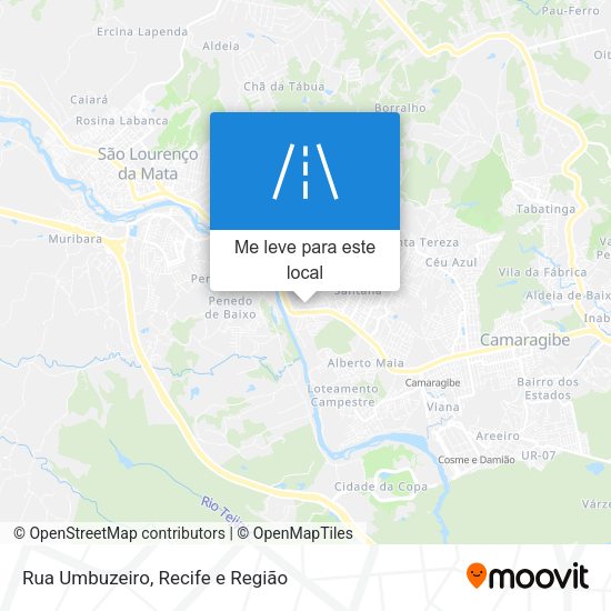 Rua Umbuzeiro mapa