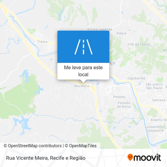 Rua Vicente Meira mapa