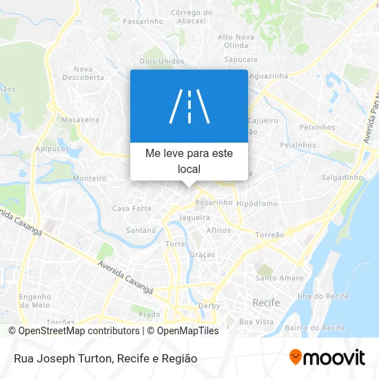 Rua Joseph Turton mapa