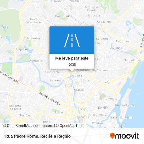 Rua Padre Roma mapa