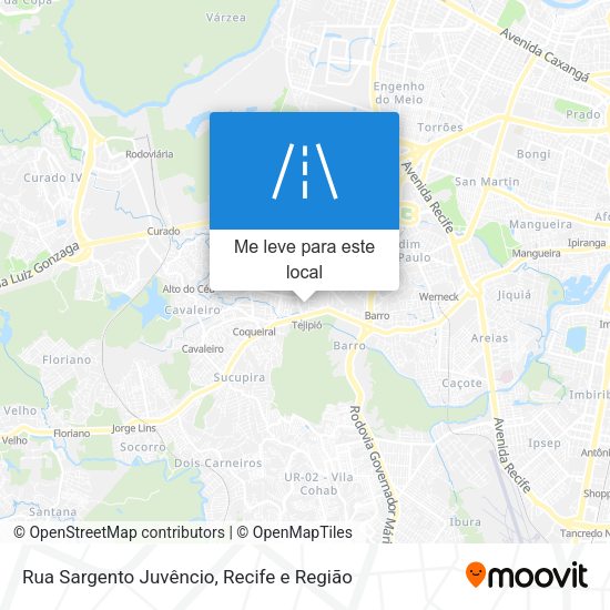 Rua Sargento Juvêncio mapa