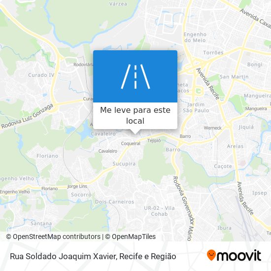 Rua Soldado Joaquim Xavier mapa