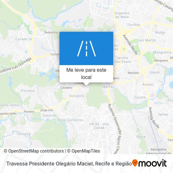 Travessa Presidente Olegário Maciel mapa