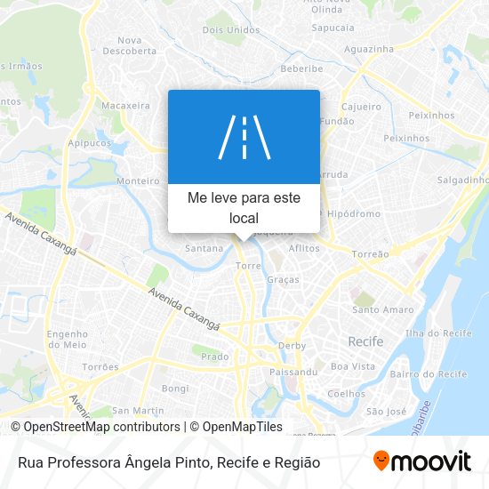Rua Professora Ângela Pinto mapa