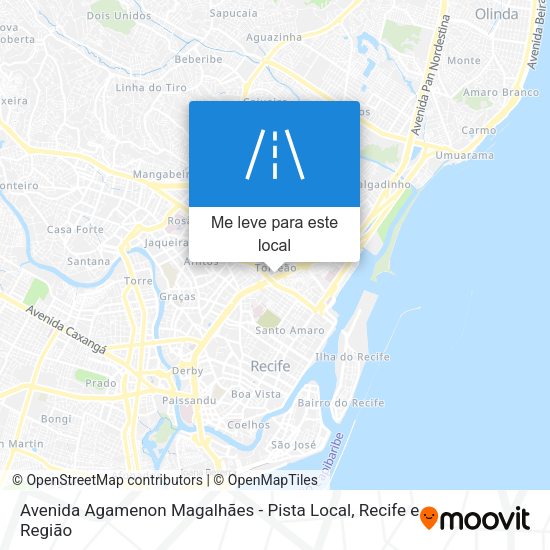 Avenida Agamenon Magalhães - Pista Local mapa