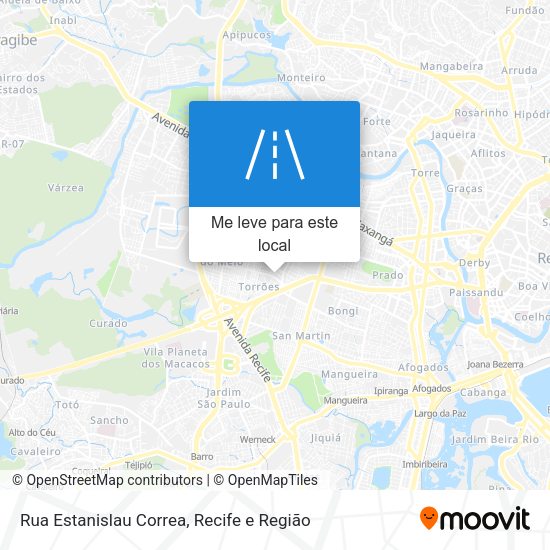 Rua Estanislau Correa mapa