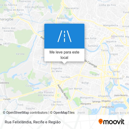 Rua Felixlândia mapa
