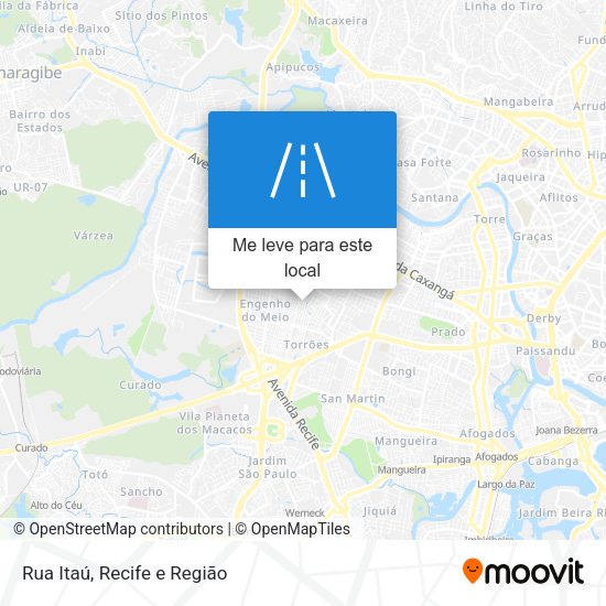 Rua Itaú mapa