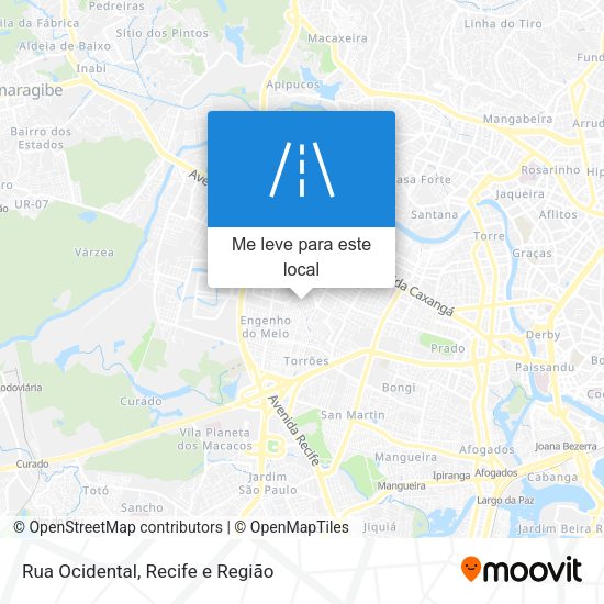 Rua Ocidental mapa