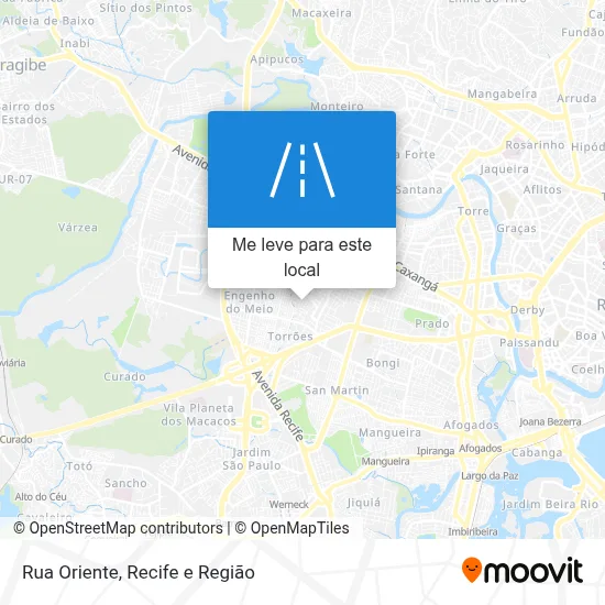 Rua Oriente mapa