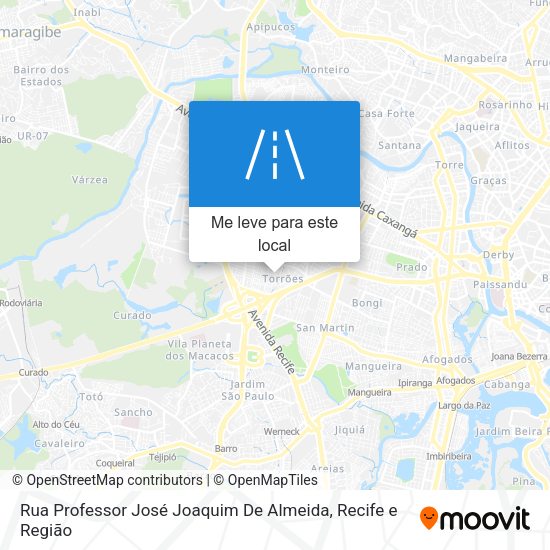 Rua Professor José Joaquim De Almeida mapa