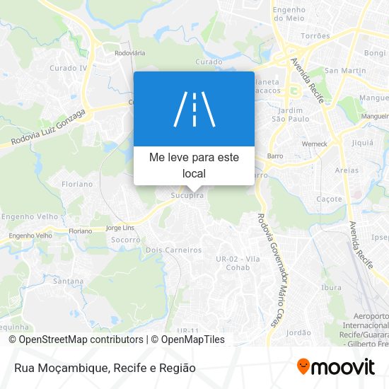 Rua Moçambique mapa