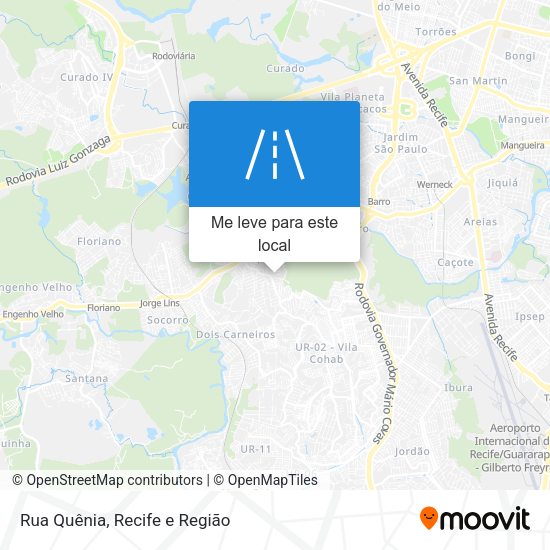 Rua Quênia mapa