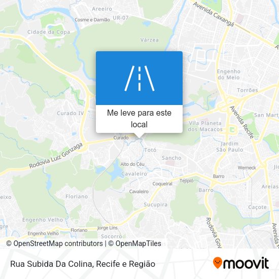 Rua Subida Da Colina mapa