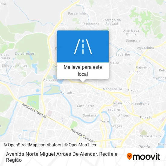 Avenida Norte Miguel Arraes De Alencar mapa