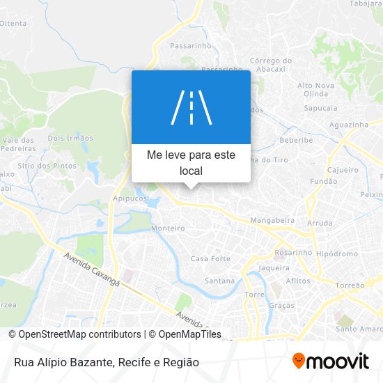 Rua Alípio Bazante mapa