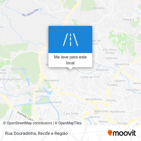 Rua Douradinha mapa