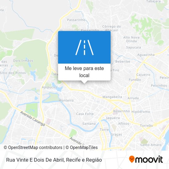 Rua Vinte E Dois De Abril mapa