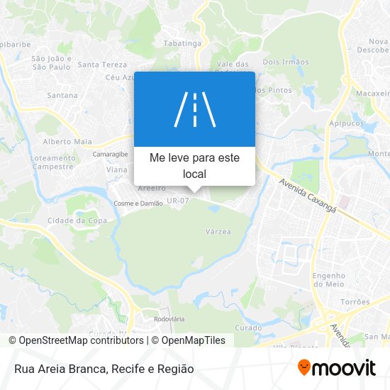 Rua Areia Branca mapa