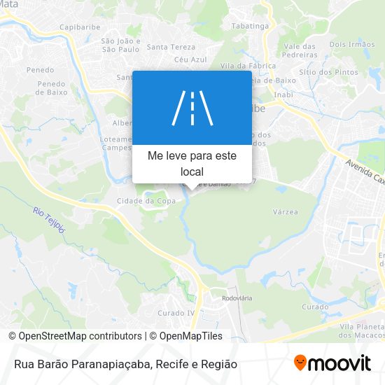 Rua Barão Paranapiaçaba mapa