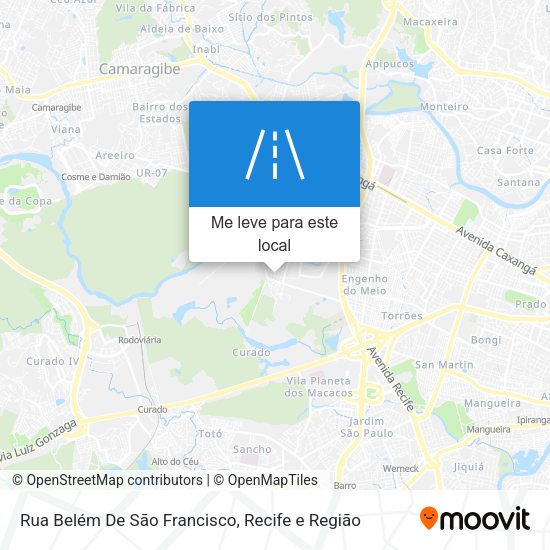 Rua Belém De São Francisco mapa