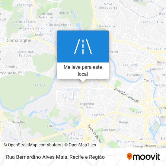 Rua Bernardino Alves Maia mapa