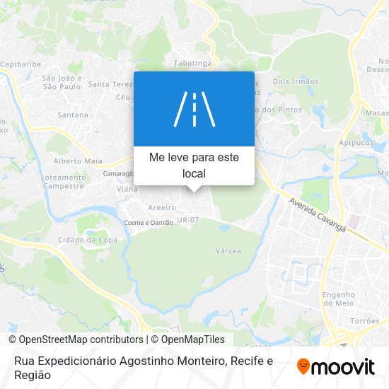 Rua Expedicionário Agostinho Monteiro mapa