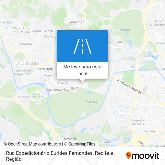 Rua Expedicionário Eurides Fernandes mapa