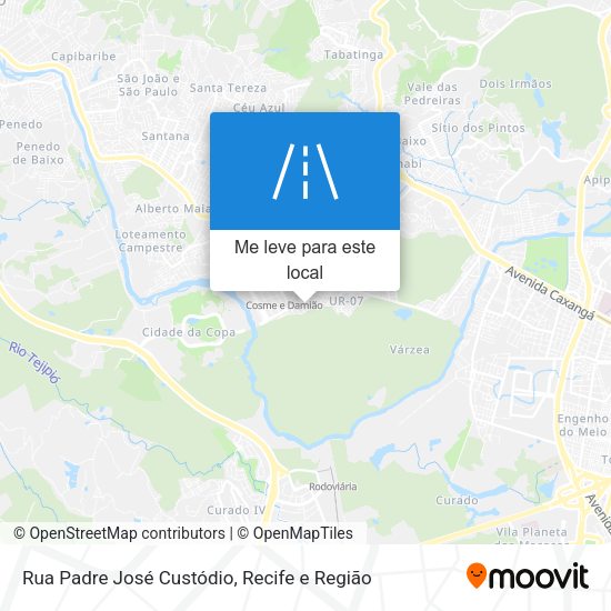Rua Padre José Custódio mapa