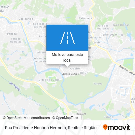 Rua Presidente Honório Hermeto mapa