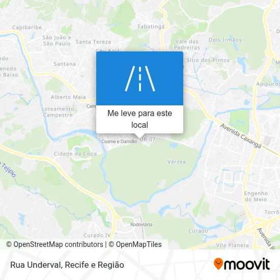 Rua Underval mapa