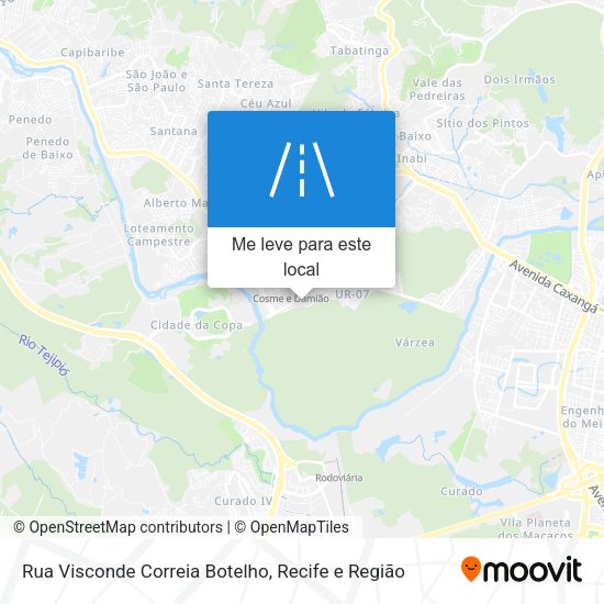 Rua Visconde Correia Botelho mapa