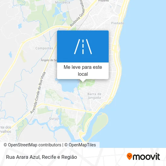 Rua Arara Azul mapa