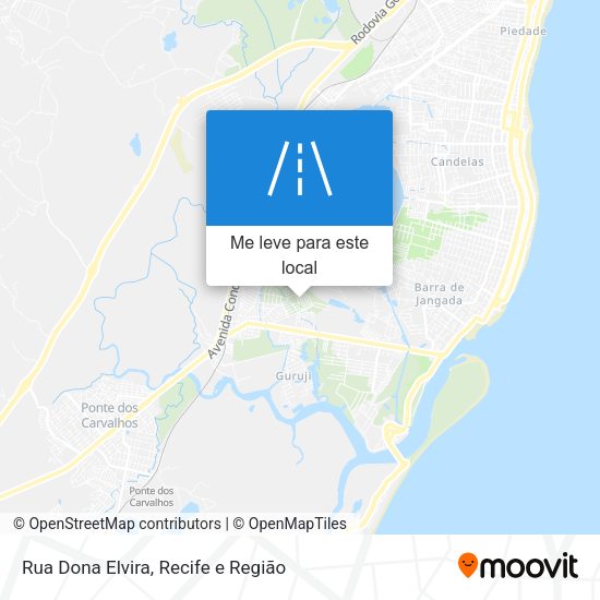 Rua Dona Elvira mapa