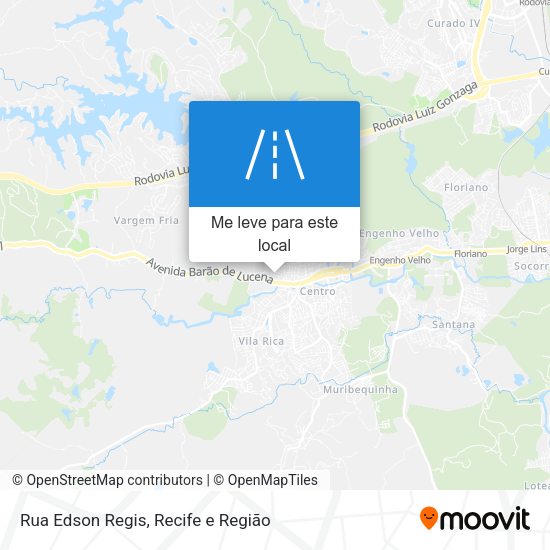 Rua Edson Regis mapa