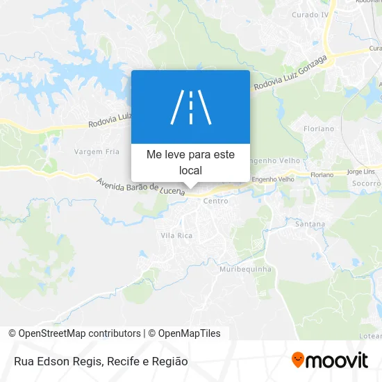 Rua Edson Regis mapa