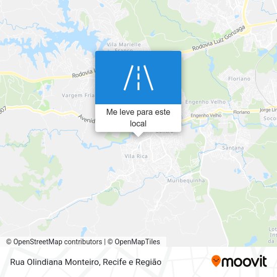 Rua Olindiana Monteiro mapa