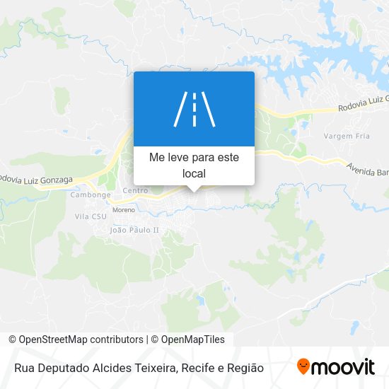Rua Deputado Alcides Teixeira mapa