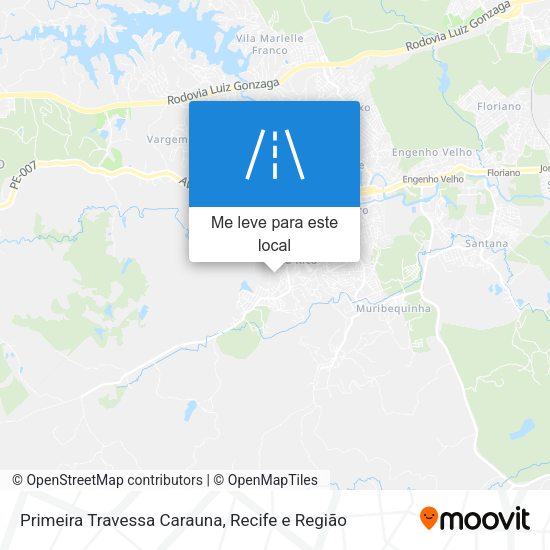 Primeira Travessa Carauna mapa
